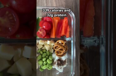 High protein, low calorie, filling grown up packed lunch. 339 calories and 32g protein. #packedlunch