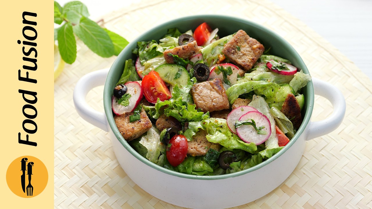 Lebanese Fattoush Salad Recipe by Food Fusion Lebanese Fattoush Salad Recipe by Food Fusion
