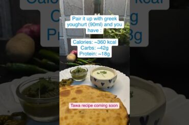 Healthy Aloo Paratha | High Protein, No Maida, Full Taste #WeightLossRecipe #protein #food   #recipe