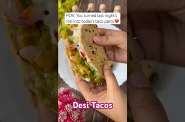 Day 14/30 of Healthy Breakfast Series | Leftover Rotis Breakfast | Desi Tacos #shorts #ytshorts