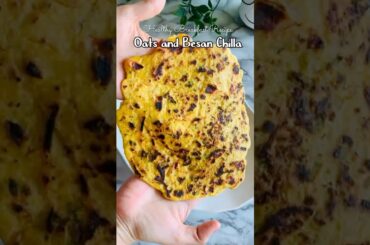 Instant Oats & Besan Chilla | Quick Healthy Breakfast Recipe #oatsrecipe #besanchilla #shorts