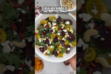 ENSALADA AGRIDULCE #salad #recipe #ensalada #fruit #healthy #healthyfood #food #foodies #recetas