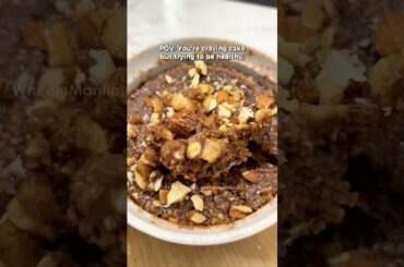 Easy chocolate chip oat cake recipe!#healthy #easy #recipe #asmr #baked #dessert #food #easyrecipe