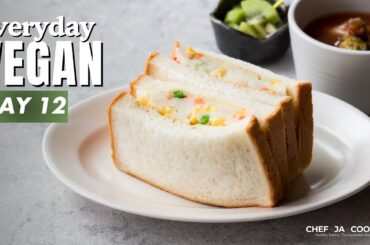 Everyday Vegan! | Day 12: Potato Salad Sandwich Recipe | Chef JA Cooks