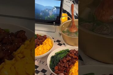 Healthy Chicken Rice Bowl with Egg & Spinach | Easy Lunch Idea #chickenrice #healthylunch #egg#food