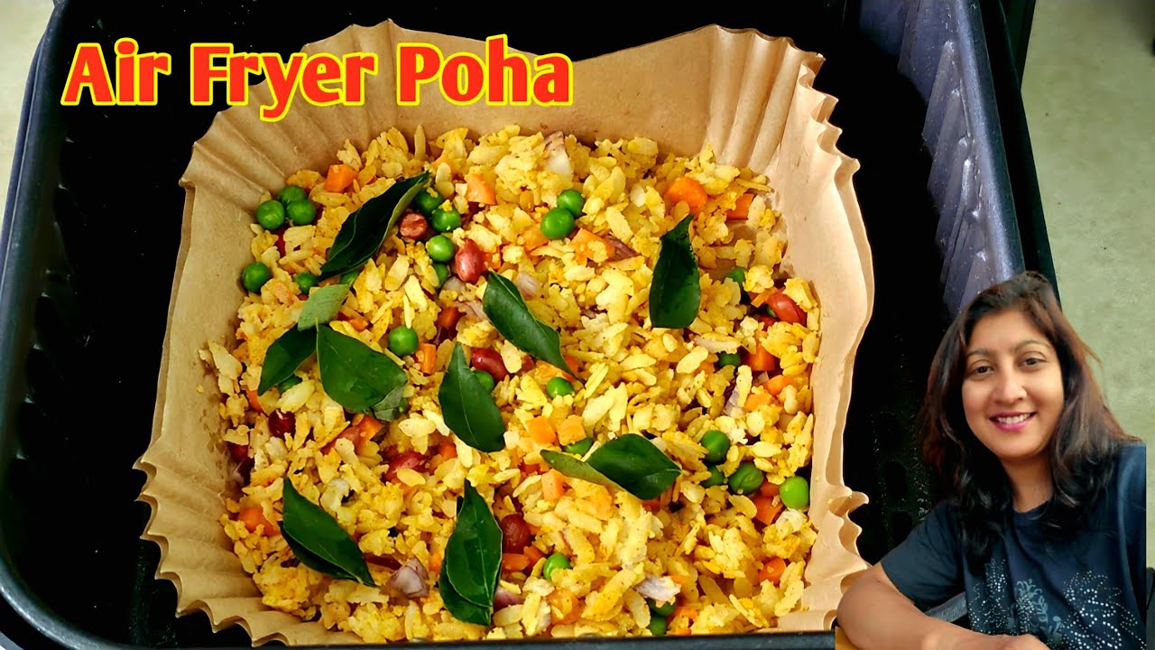 Air Fryer Easy Breakfast Indian | Air Fryer Poha Recipe | Healthy Breakfast Poha in Airfryer Air Fryer Easy Breakfast Indian | Air Fryer Poha Recipe | Healthy Breakfast Poha in Airfryer