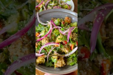 Spring power salad. #salad #highprotein #healthyrecipes #mealprep #shorts #youtubeshorts