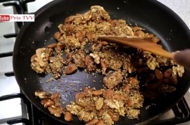 Healthy & Crispy Snack Recipe, Dry Fruit & Nuts Gur Snack, Honey Chocolate Roasted Mixed Nuts