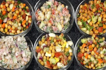 6 Easy Protein Salad Recipes | Chickpea Salad Recipe