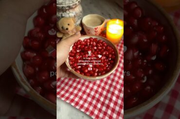 chocolate covered pomegranate bites | healthy snack recipe #snacks #chocolate #fyp #food