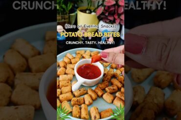 Bina Oil Banaya 2 Bread Aur Aloo Se Itna Crispy Nasta | Healthy Snack Recipe! #shorts #recipe #food