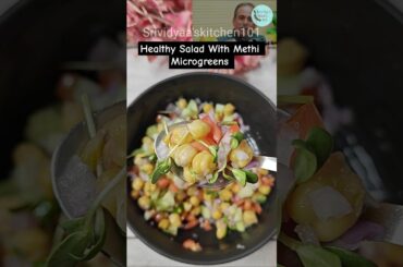 Healthy Salad With Methi Microgreens #shorts #viralvideo