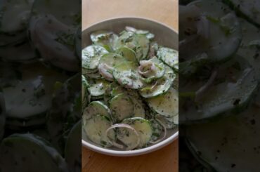 The 5 ingredient cucumber salad to end all cucumber salads #cucumbersalad #creamycucumbersalad