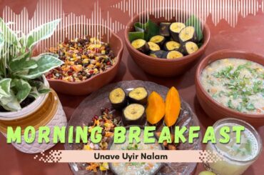 Simple healthy breakfast ideas | Channa Salad, Solam Porridge, Steamed Banana & Amla detox Shot |