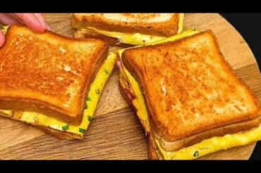 Healthy Bread Snacks Recipe | New Recipe | Egg Sandwich Recipe | Trending Evening Snacks | #recipe