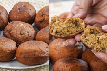 Sweet Banana Bonda Recipe - No Sugar Healthy Bonda | Easy Maida Banana Sweets Snacks