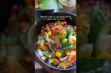 Burrito Bowl Salad at home #shorts