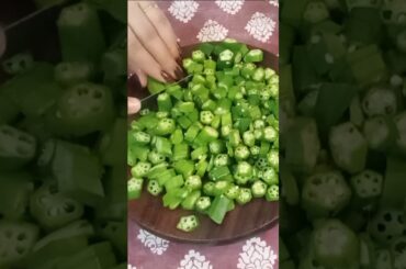 Bhindi cutting #easy #food #easyrecipes #healthy #cooking #recipe #shortsfeed