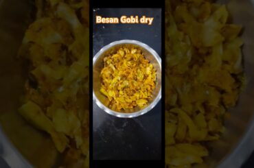 Masaledar Besan Gobi Dry #food #healthy #trending #shorts #youtube #cabbage  #KHATEJAOVLOGS