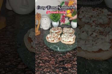 Tasty Bun Sandwich Recipe|Healthy Breakfast|breakfast|Bun pizza|#snacks #trending #shorts #pizza