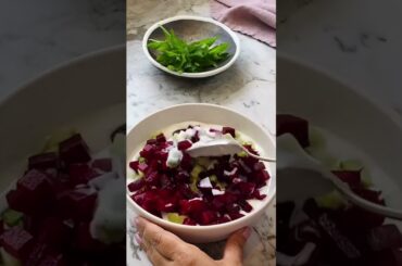 Healthy side meal | mini meal #diet #healthy #food #cucumber #curd #beetroot #body #skin #children