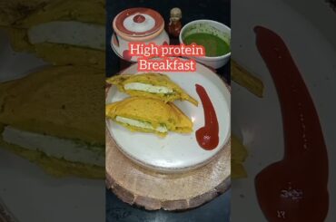 weight loss Breakfast Recipe Day 16High Protein Sendwich #chilla #food #recipe #short #cookwithmahii