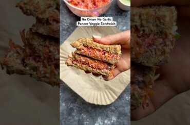 Paneer Veggie Sandwich for Weightloss #paneersandwich #weightloss #sandwich #highprotein #shorts