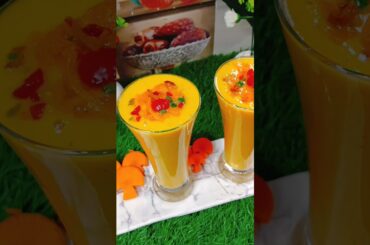 Carrot Smoothie #recipe #summer #food #snacks #dessert #asmr #healthy #villagecooking #shorts