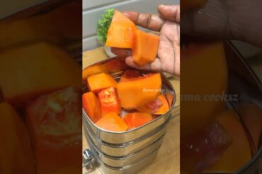 Lunch Recipe: Rice n aria keerai kulambu snacks n fruit #shortsfeed #lunchideas #lunchbox