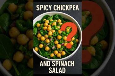 Spicy Chickpea & Spinach Salad | Quick, Healthy, and Full of Flavor! #5minutebreakfast#coconutyogurt