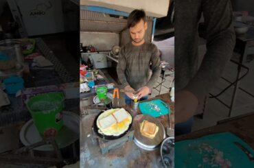 Served Bread omlette | I support healthy Street food #streetfood #egg #ytshorts |Support for 1k