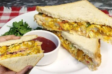 Chicken Tikka Sandwich Recipe | Chicken Sandwich Recipe | How to make Chicken Club Sandwich