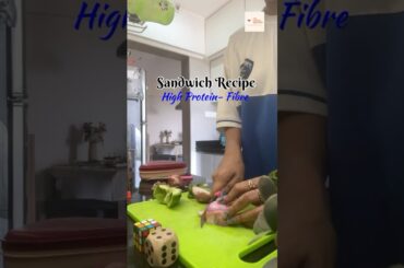 High protein high fibre sandwich recipe #shorts #healthyfood