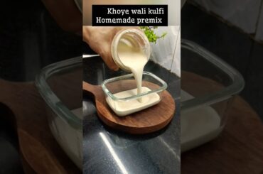 khoye wali kulfi with homemade ice cream premix #shortsfeed