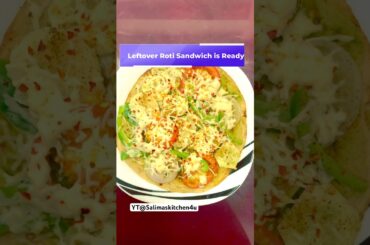 Leftover Roti Sandwich Recipe #shorts
