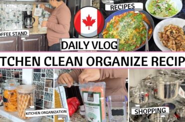 Canada Daily Productive Vlog Healthy Recipes kitchen Organization Ideas, Clean Pantry Refill & Shop