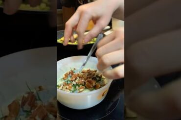 Dill and zucchini salad with yogurt and walnuts #zucchini #healthy #dil #dill #recipe #food #cooking