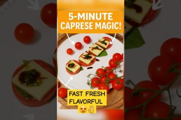 5-Minute Caprese Salad Recipe | Quick, Fresh & Healthy! #Shorts #trending #food #salad #recipe #usa