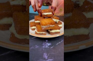 Easy sweet recipe Bread Malai Toast #shorts