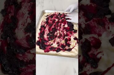 Blueberry Focaccia|#yuumy#food#sourdough#blueberry#healthy#bread#easy#baking#recipe#shortvideo#eat