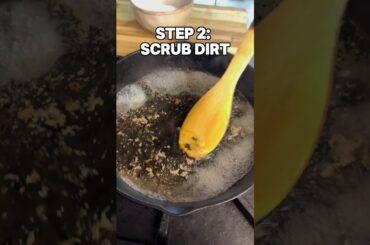 HOW TO CLEAN CAST IRON PAN #recipe #food #healthy #viral #trending #chef