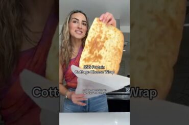 Subscribe for healthy, high protein recipes-This Cottage Cheese Wrap Did Not Disappoint! #recipe