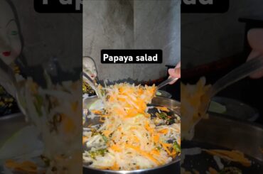#food #salad Raw papaya salad recipe cooking and lifestyle vlog #healthy