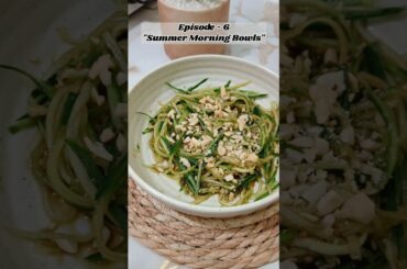 Low-Calorie Asian Cucumber Noodles | Summer Morning Bowls Ep.6 | Healthy & Refreshing #shorts