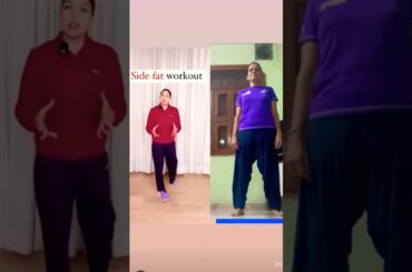 Side fat exercise #fitness #weightloss #weightlossathome #youtubeshorts #sidefatloss