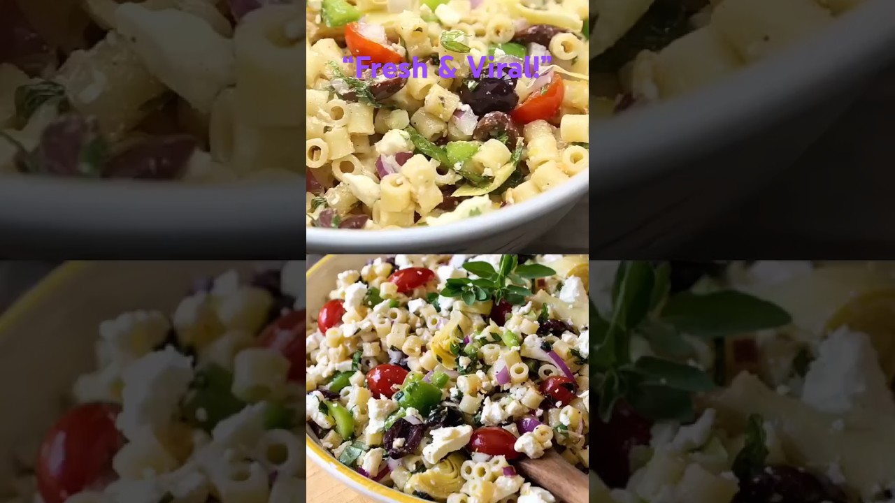 Mediterranean Pasta Salad | Healthy & Viral Summer Recipe#MediterraneanPasta #FetaSalad #EuropeanFl Mediterranean Pasta Salad | Healthy & Viral Summer Recipe#MediterraneanPasta #FetaSalad #EuropeanFl