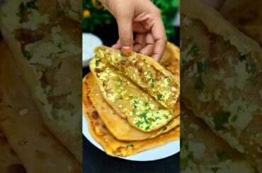 Paneer Paratha Recipe! #shorts #recipe #eggroll #paratha #chapati
