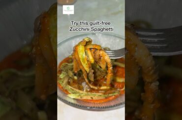 Zucchini Spaghetti Recipe | Low Carb Pasta for Weight Loss | Healthy & Easy Dinner Idea#pasta#shorts