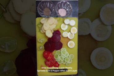 Healthy Layered Salad in 60 Seconds | Quick & Colorful #shorts