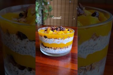 Breakfast Recipes Episode 39: Mango Coconut Sabja Parfait #shorts